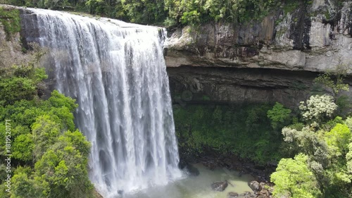 Aerial View of Salto Ventoso Waterfall in Rio Grande do Sul, Brazil