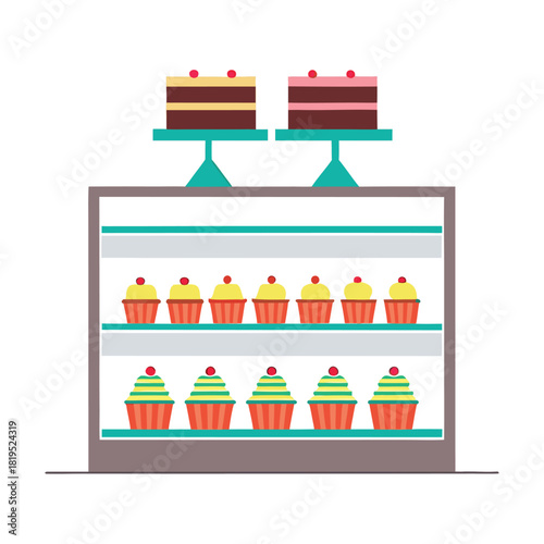 Cupcake stand with cakes
