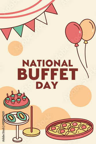 National Buffet Day Celebration Poster Design 