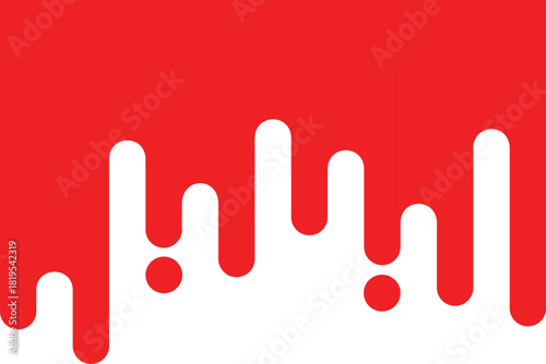 red paint and drops of blood, dripping paint on the wall, thick paint