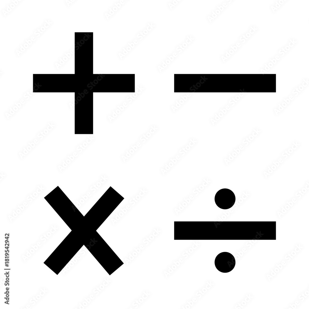 Obraz premium Mathematics operators set