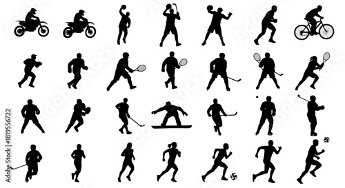 Dynamic Human Silhouettes Engaged in Multiple Physical Activities and Sports