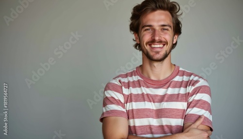 Cheerful young man with a charming smile