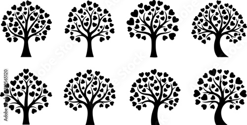 Romantic Heart Garden Love Tree Set