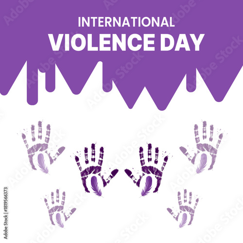 Purple Handprint International Violence Day Art
