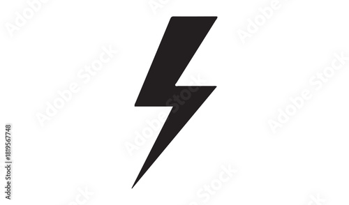 Bold black lightning bolt icon on white background
