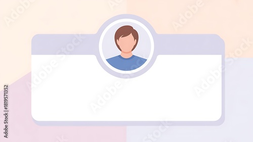 User avatar profile template for social media and business presentation