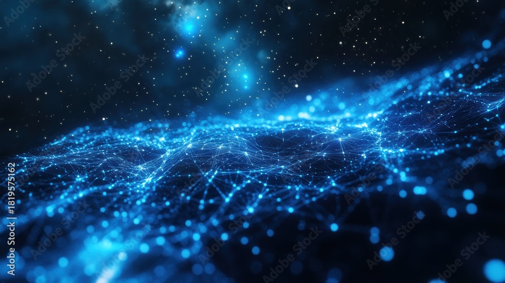 Obraz premium Cyber AI-powered deep space exploration data analysis.