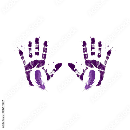 Purple Handprint International Violence Day Art