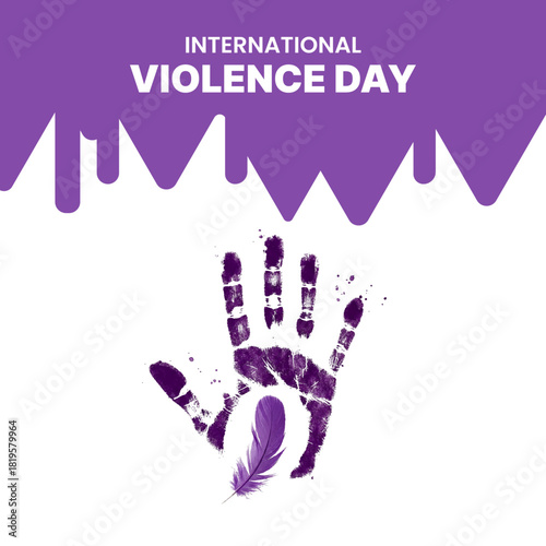 Purple Handprint International Violence Day Art