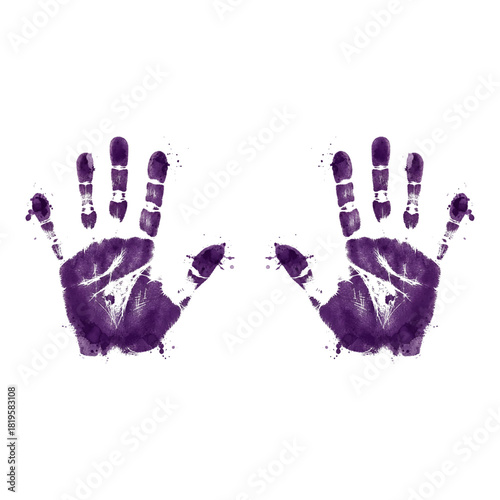 Right Hand paint for stop violance