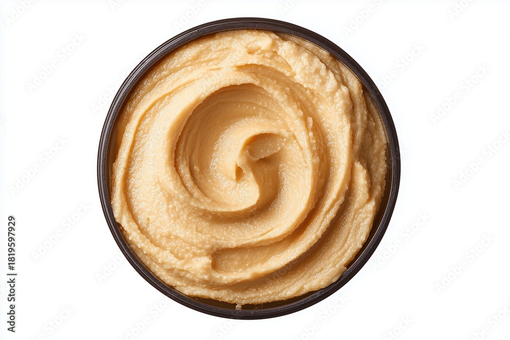 Fototapeta premium Creamy Swirled Peanut Butter in Jar
