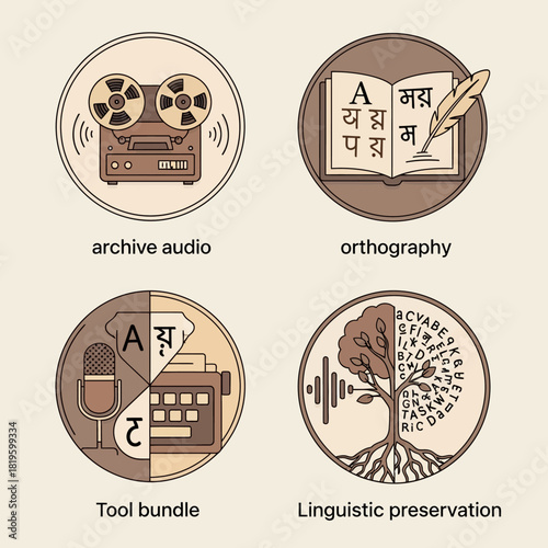 Linguistic Preservation and Tools - Archive Audio, Orthography, and Bundles.