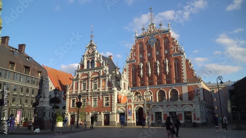 Vintage architecture in old town Riga, Latvia