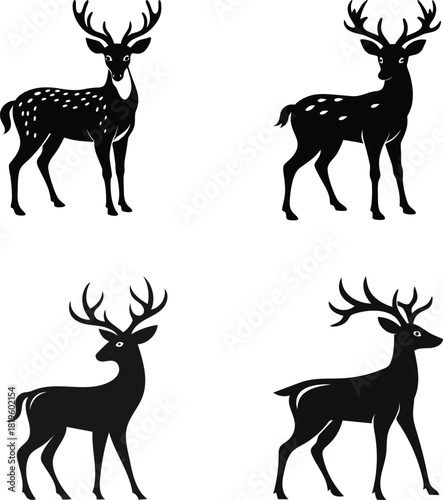 Collection of deer themed icons