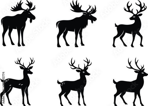 Collection of  deer themed icons