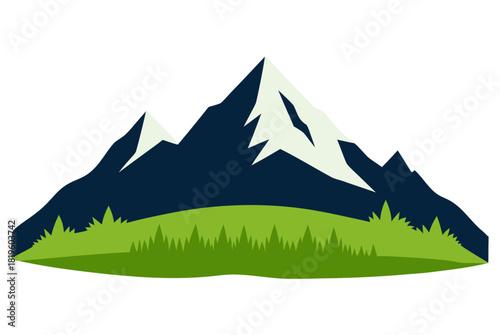 Mountain range and forest