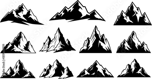 Mountain Silhouette Outdoors, Adventure  Svg Vector