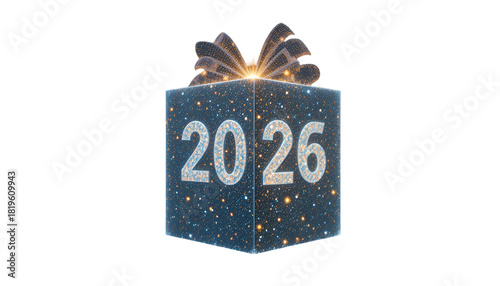 Sparkling Gift Box Reveals Exciting Future Year 2026