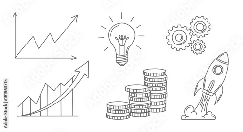 Business Growth and Innovation Concept Sketch.