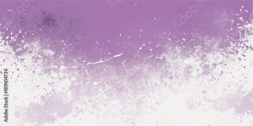 Abstract purple grunge background with glitter texture and pink snowflake decoration for a winter holiday celebration card design