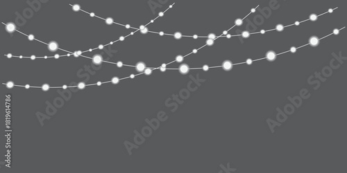 String lights on dark background for festive decoration