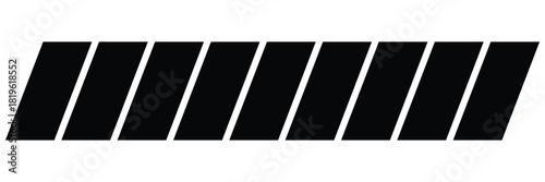 Diagonal Slash Line Border – Abstract Geometric Parallel Stripes Divider Pattern Vector