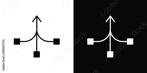 Consolidation icon design concept. vector flat icons