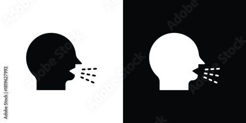 Cough icon design concept. vector flat icons