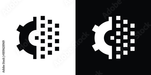 Digital transformation icon design concept. vector flat icons