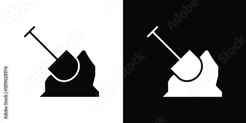 Digging icon design concept. vector flat icons