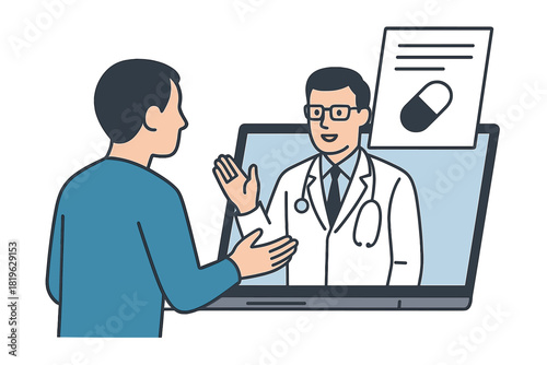 Virtual doctor visit for remote healthcare consultation and prescription advice