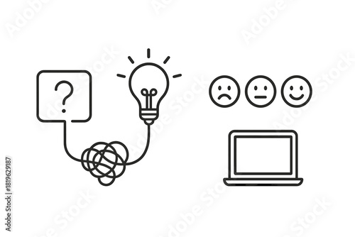 Problem solving process leading to idea generation and customer satisfaction feedback