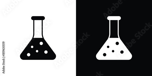 Flask icon design concept. vector flat icons