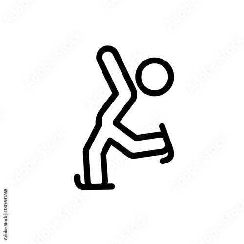 Figure skating - pictogram, vector icon