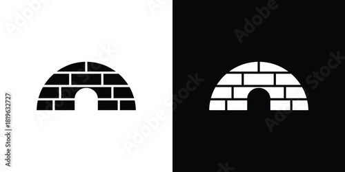 Igloo icon design concept. vector flat icons