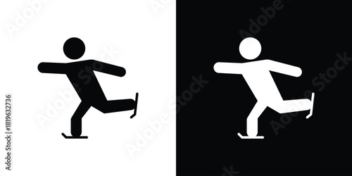 Ice skate icon design concept. vector flat icons