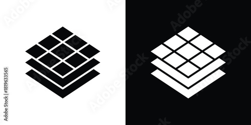Land layers icon design concept. vector flat icons