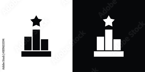 Leaderboard icon design concept. vector flat icons