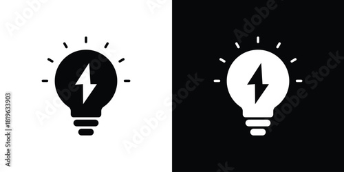 Light bulb icon design concept. vector flat icons