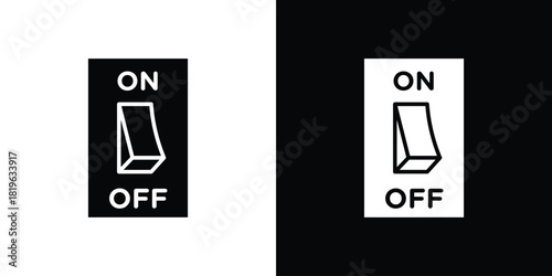 Light switch off icon design concept. vector flat icons