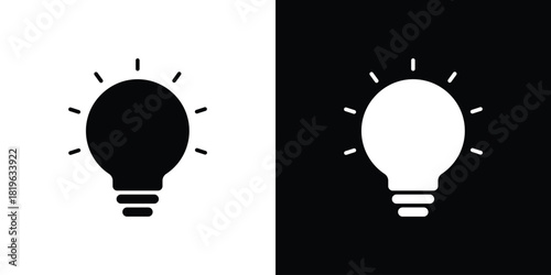Lightbulb icon design concept. vector flat icons