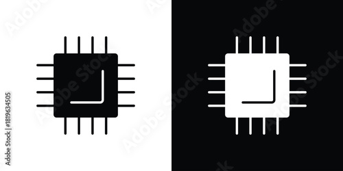 Microchip icon design concept. vector flat icons