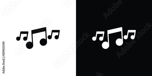 Music icon design concept. vector flat icons