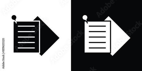 Note sticky icon design concept. vector flat icons