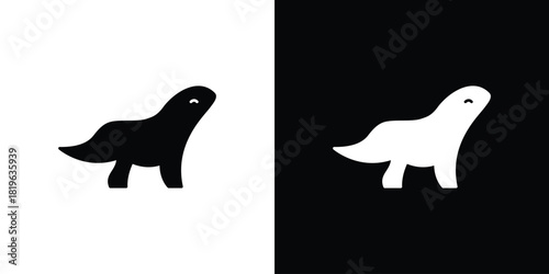 Otter icon design concept. vector flat icons
