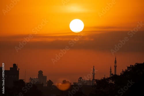 Sunset in the beautiful sky