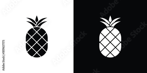 Pineapple icon design concept. vector flat icons