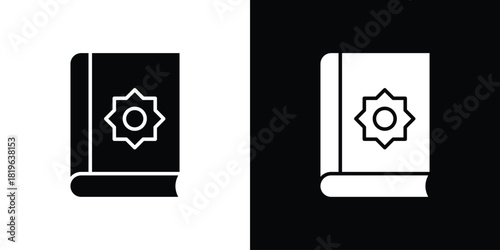 Quran book icon design concept. vector flat icons