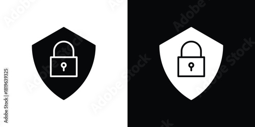 Security icon design concept. vector flat icons